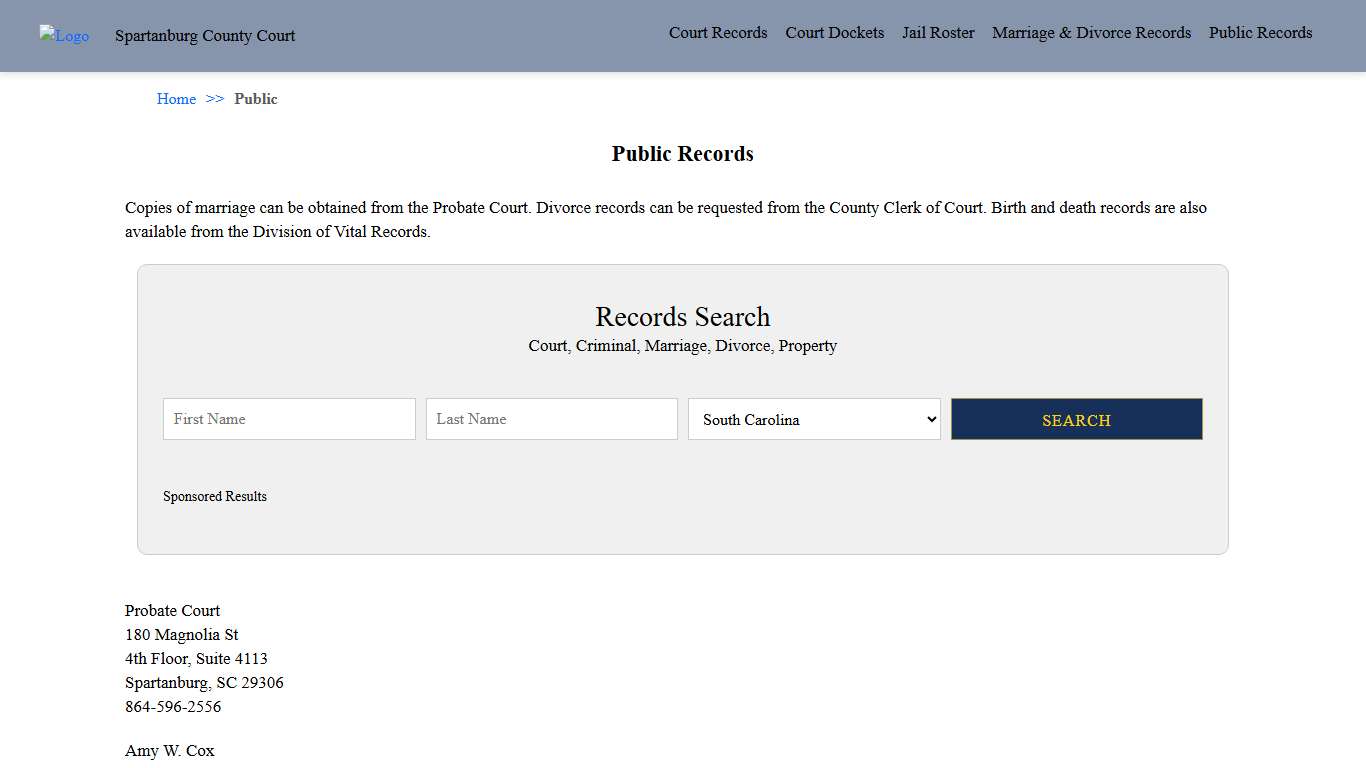Public Records Spartanburg County Court